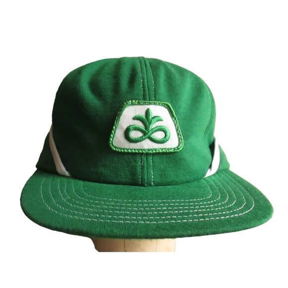 Cap Snap Back  Vtg 80s Ear Flap Swingster Hat Patch Logo Farmer PIONEER SEEDS - Picture 1 of 10